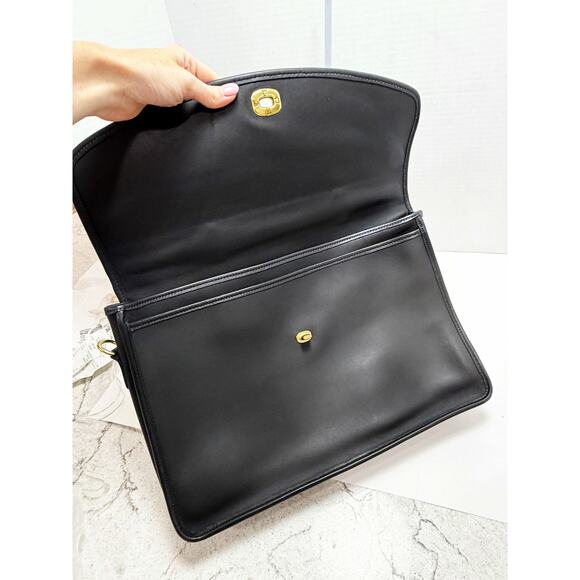 Coach Briefcase 5265 Leather Legacy Lexington Messenger Bag Black/Brass Vintage - Picture 9 of 16